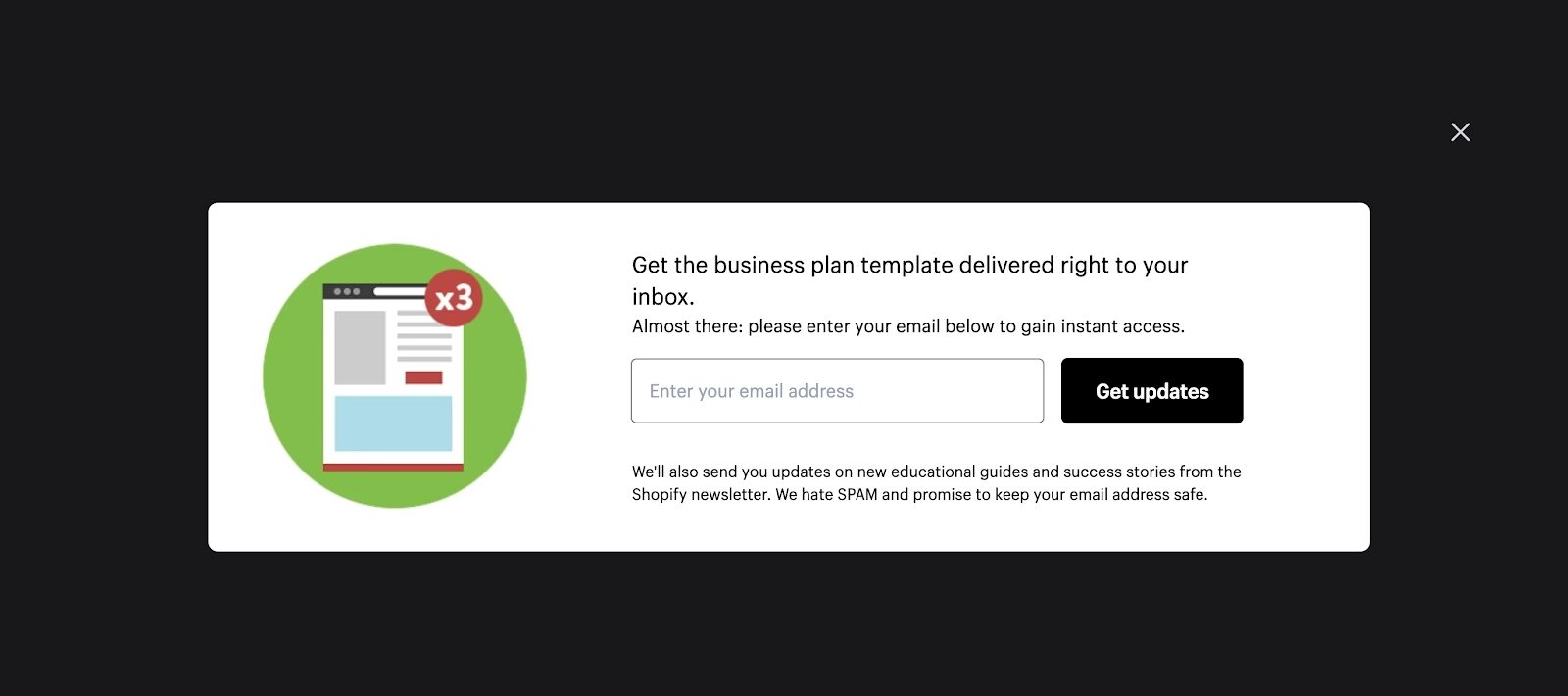 Shopify only asks for email address as an opt in