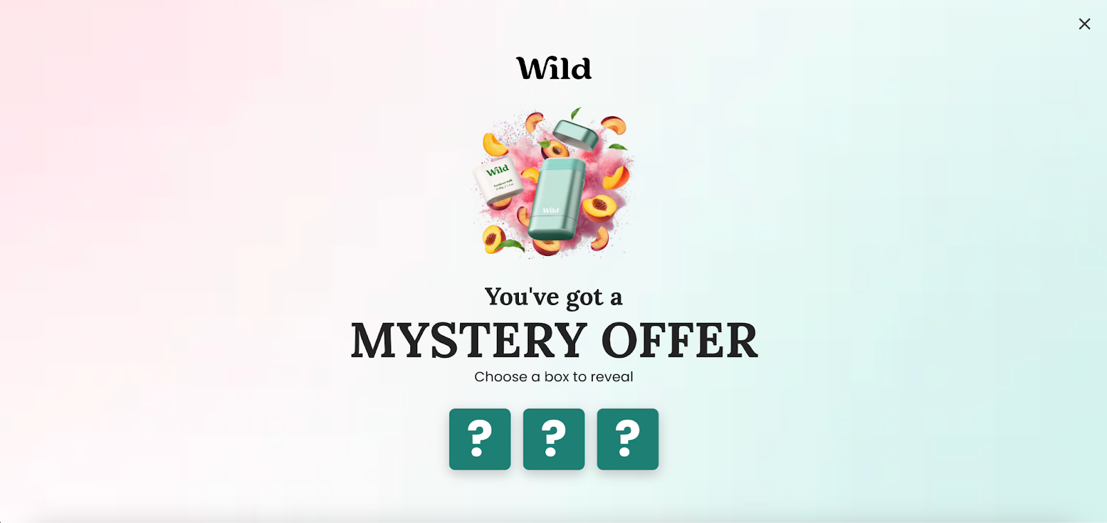 Wild's mystery offer popup