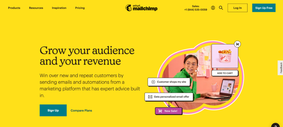 Mailchimp offers many marketing tools