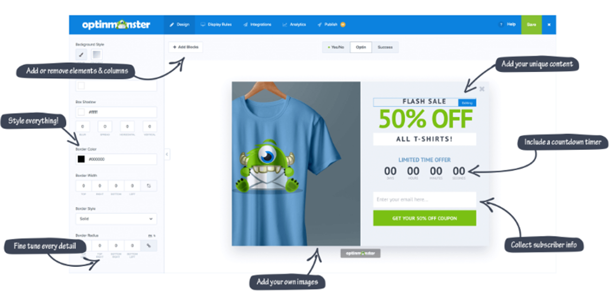 Set up OptinMonster popups on your WordPress site