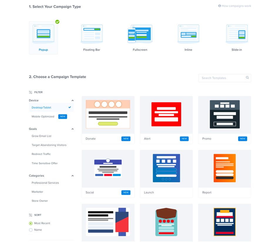 exit intent plugin by Optinmonster