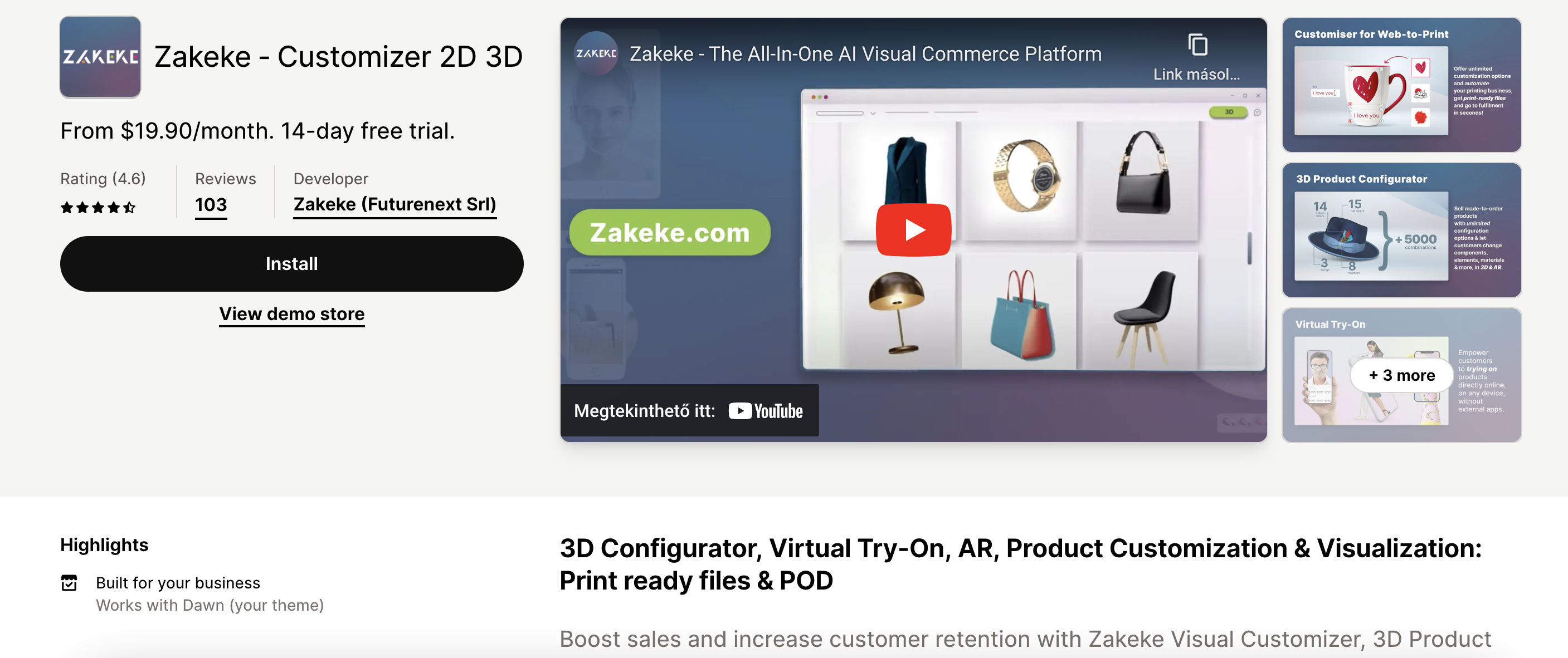 Zakeke product customization app